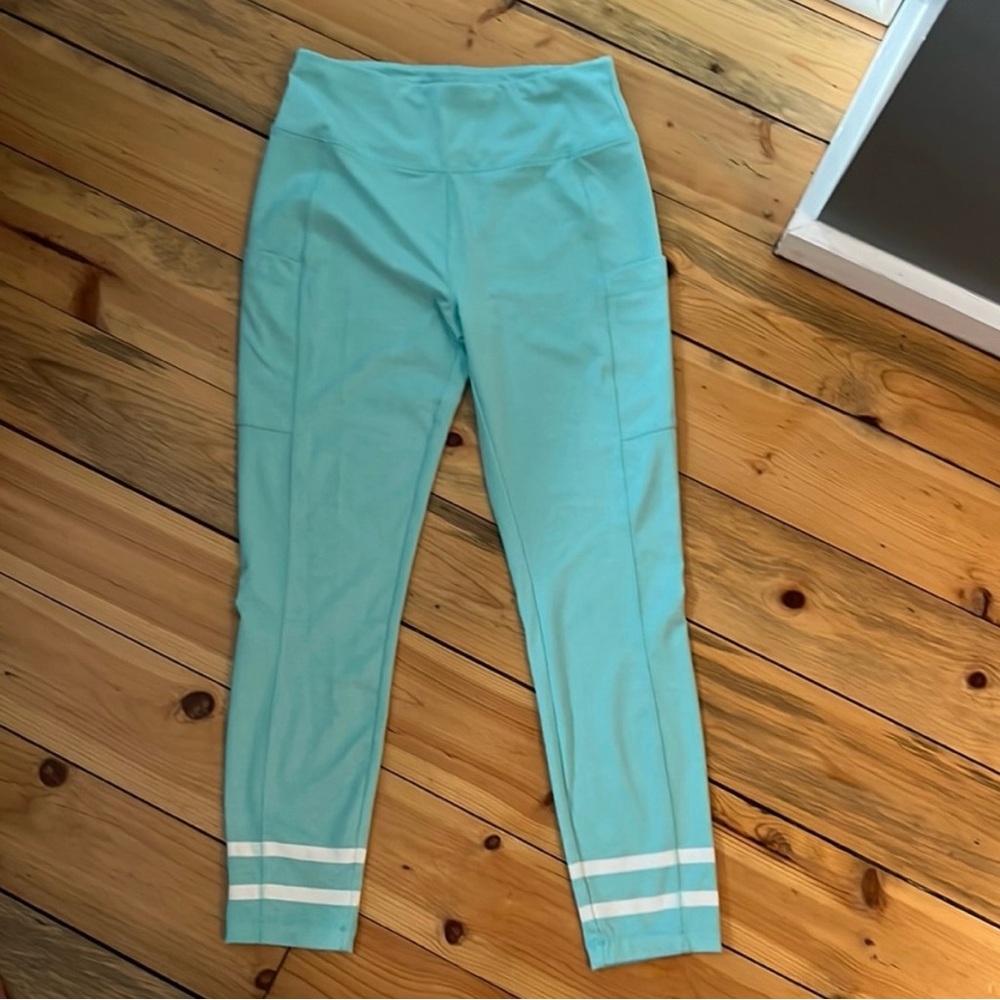 Vineyard Vines Blue Leggings with High Waist and Stripes